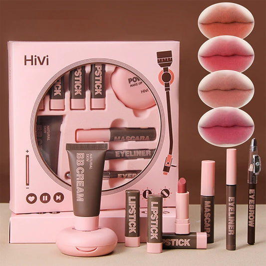 HiVi Makeup Gift Box Powder Glue Record Limited Lipstick - Amaan