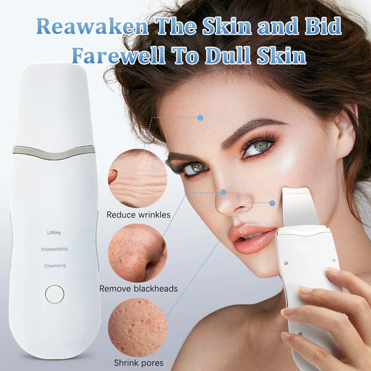 Electric Ultrasonic Skin Scrubber Vibration Face Spatula
